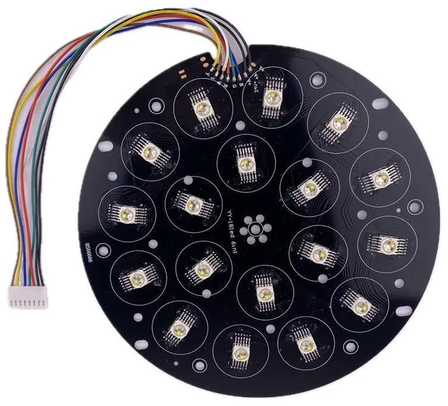 Alt view image 4 of 6 - 194MM Led Par Lighting Led Panel Module Board RGBWAUV 6in1 Indoor Replacement Led For LED Par Light Lamp Round Module