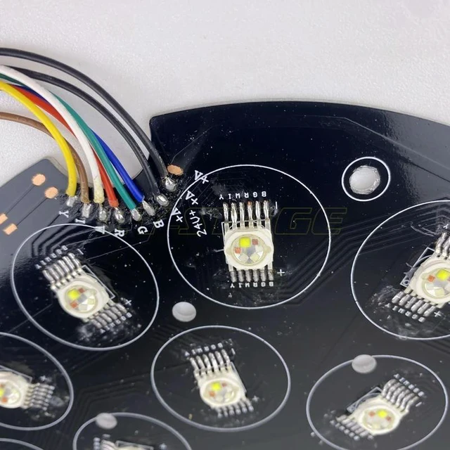 Alt view image 5 of 6 - 194MM Led Par Lighting Led Panel Module Board RGBWAUV 6in1 Indoor Replacement Led For LED Par Light Lamp Round Module