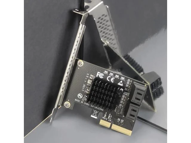Alt view image 9 of 14 - Aomoproing SA3234-C 4-Port PCIe X4 SATA Expansion Card with SATA and Power Cables, Compatible with Windows,Linux,Mac OS,NAS
