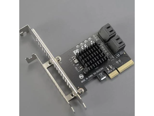 Alt view image 13 of 14 - Aomoproing SA3234-C 4-Port PCIe X4 SATA Expansion Card with SATA and Power Cables, Compatible with Windows,Linux,Mac OS,NAS