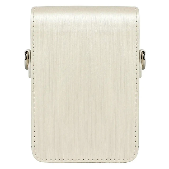 Alt view image 6 of 6 - Crossbody Camera Bag PU Shoulder Bag White Stylish Handbag for Daily Travel Beach Party