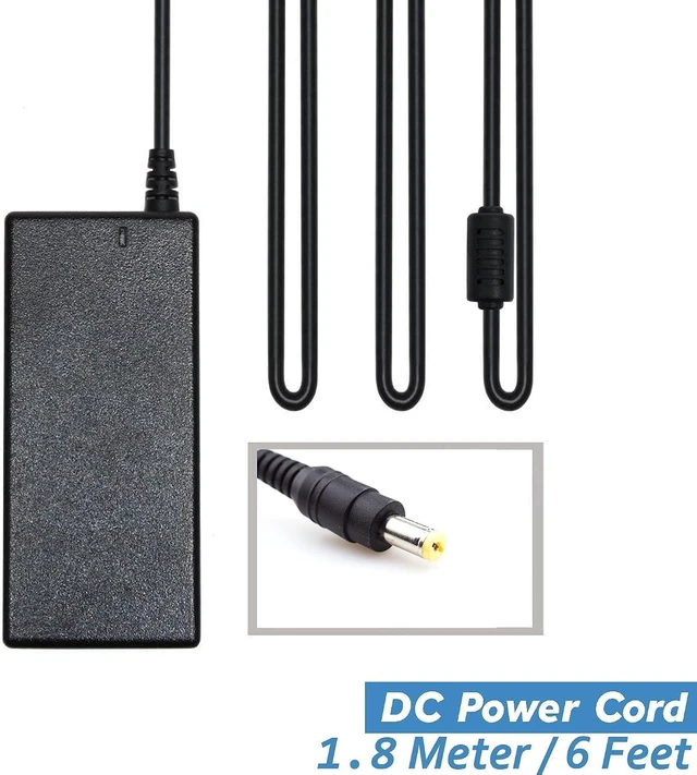 Alt view image 10 of 12 - 19V Monitor Power Cord for Acer LCD SB220Q R240HY H236HL G226HQL S231HL G236HL G246HL G276HL G247HL G257HU R221Q S230HL S202HL S240HL S271HL S220HQL S201HL S211HL S242HL Adapter Laptop Charger