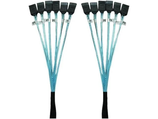 Alt view image 7 of 10 - Aomoproing 1pcs Sata To Sata Cable Double 90 Degrees Cable Sata 7 Pin To Sata 7 Pin Sas Cable 6Gbps HDD Splitter Cable For Server (0.5m)