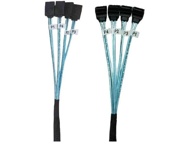 Alt view image 9 of 10 - Aomoproing 1pcs Sata To Sata Cable Double 90 Degrees Cable Sata 7 Pin To Sata 7 Pin Sas Cable 6Gbps HDD Splitter Cable For Server (0.5m)