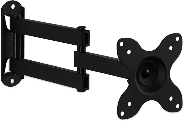 Alt view image 8 of 14 - Mount-It! Small TV Monitor Wall Mount Arm | VESA Wall Mount Bracket | Fits 19 20 21 22 23 24 25 26 27 Inch Display Screens | 75 100 VESA and RV Compatible | Tilts and Swivels | Holds up to 40 Pounds