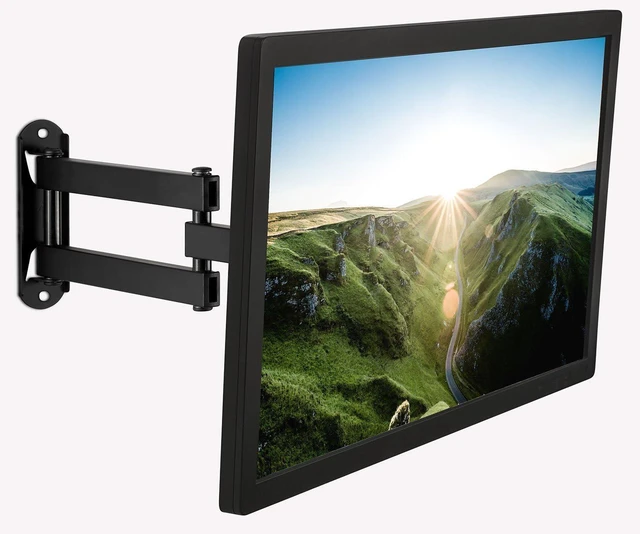 Alt view image 9 of 14 - Mount-It! Small TV Monitor Wall Mount Arm | VESA Wall Mount Bracket | Fits 19 20 21 22 23 24 25 26 27 Inch Display Screens | 75 100 VESA and RV Compatible | Tilts and Swivels | Holds up to 40 Pounds