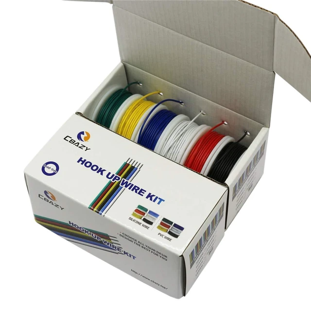 Alt view image 11 of 14 - CBAZY Hook up Wire Kit (Stranded Wire Kit) 24 Gauge 6 Colors 32.8 feet Each Electrical Wire 24 AWG PVC Wire