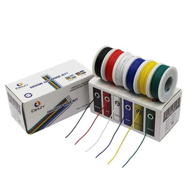 Alt view image 13 of 14 - CBAZY Hook up Wire Kit (Stranded Wire Kit) 24 Gauge 6 Colors 32.8 feet Each Electrical Wire 24 AWG PVC Wire