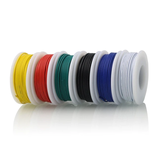 Alt view image 14 of 14 - CBAZY Hook up Wire Kit (Stranded Wire Kit) 24 Gauge 6 Colors 32.8 feet Each Electrical Wire 24 AWG PVC Wire