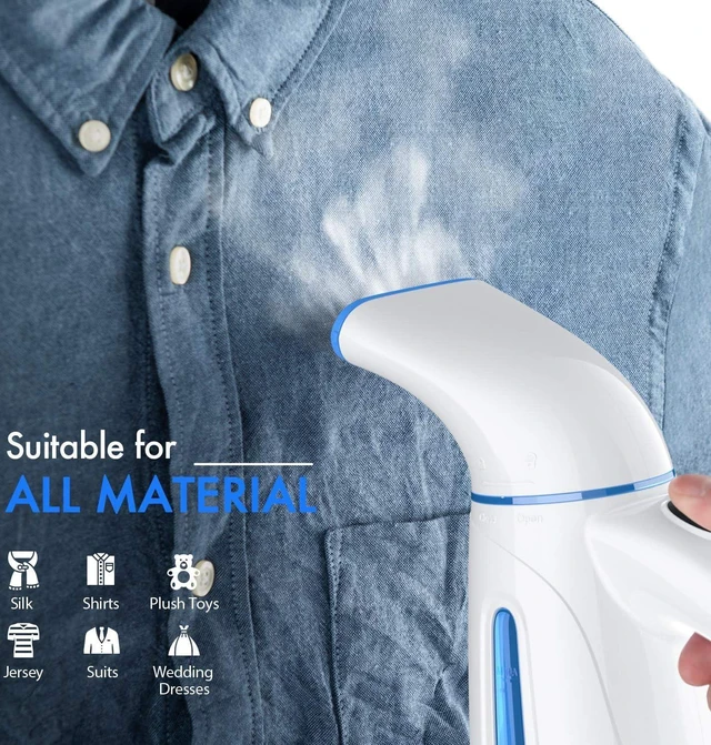 Alt view image 10 of 14 - OGHom Steamer for Clothes, Handheld Clothing Steamer for Garment, 240ml Big Capacity 700W Portable Travel Steam Iron (Blue)