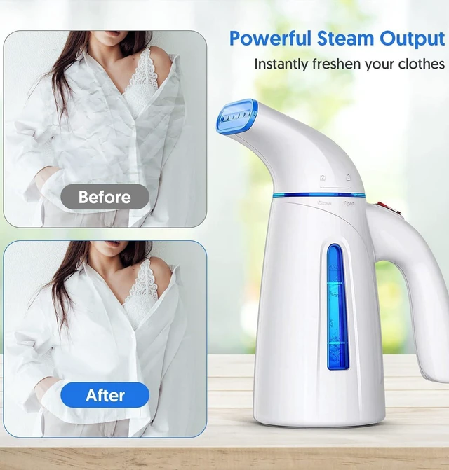 Alt view image 11 of 14 - OGHom Steamer for Clothes, Handheld Clothing Steamer for Garment, 240ml Big Capacity 700W Portable Travel Steam Iron (Blue)