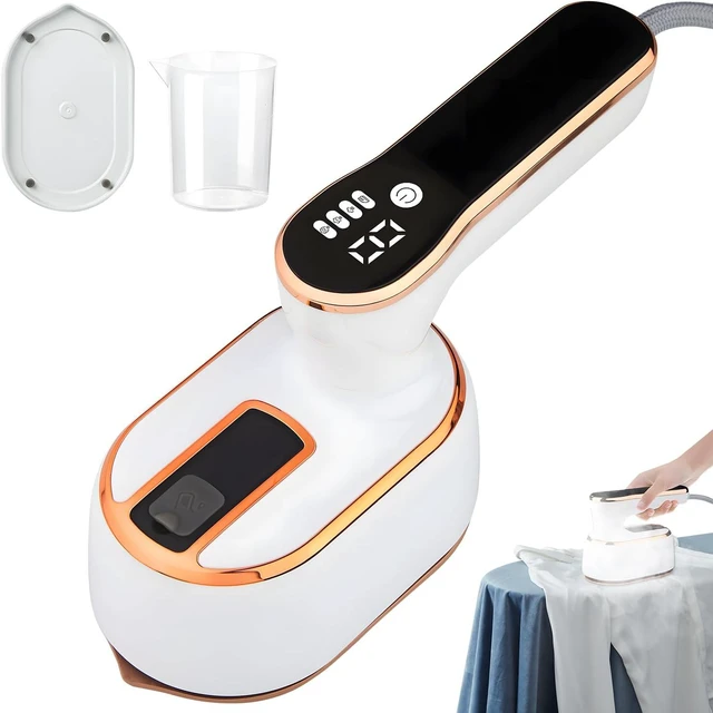 Alt view image 8 of 14 - Upgrade Saker plus Steam Iron, 3 Steam Levels Clothes Steamer, 2-In-1 Steamer and Iron Professional Heavy-Duty Steam Travel Irons for Clothes, Suitable for Wool, Silk, Knitwear, Linen (White)