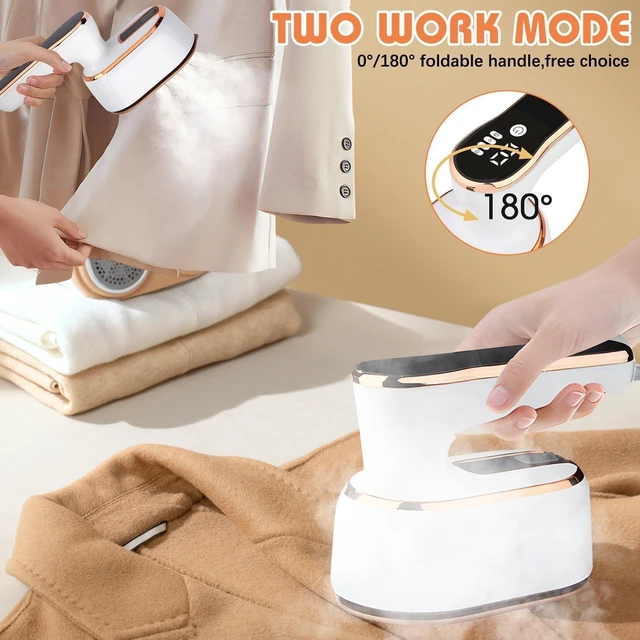 Alt view image 11 of 14 - Upgrade Saker plus Steam Iron, 3 Steam Levels Clothes Steamer, 2-In-1 Steamer and Iron Professional Heavy-Duty Steam Travel Irons for Clothes, Suitable for Wool, Silk, Knitwear, Linen (White)