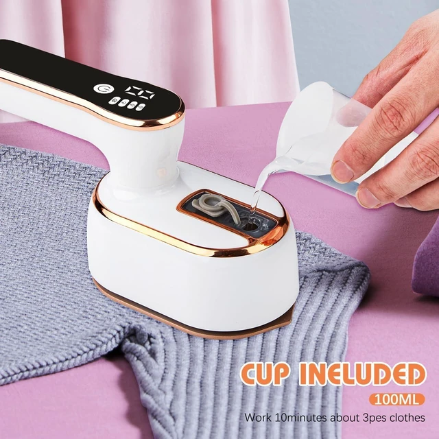 Alt view image 12 of 14 - Upgrade Saker plus Steam Iron, 3 Steam Levels Clothes Steamer, 2-In-1 Steamer and Iron Professional Heavy-Duty Steam Travel Irons for Clothes, Suitable for Wool, Silk, Knitwear, Linen (White)