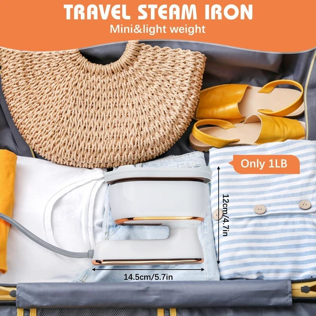 Alt view image 13 of 14 - Upgrade Saker plus Steam Iron, 3 Steam Levels Clothes Steamer, 2-In-1 Steamer and Iron Professional Heavy-Duty Steam Travel Irons for Clothes, Suitable for Wool, Silk, Knitwear, Linen (White)