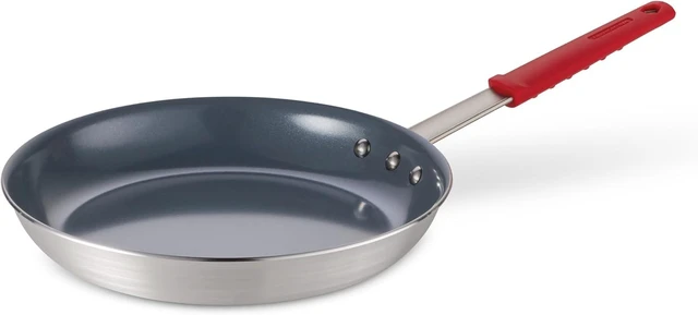 Alt view image 8 of 14 - Tramontina Professional 12-Inch Ceramic Non Stick Large Frying Pan, Heavy-Gauge Aluminum Skillet with Nonstick Coating, Dishwasher and Oven Safe, Gray