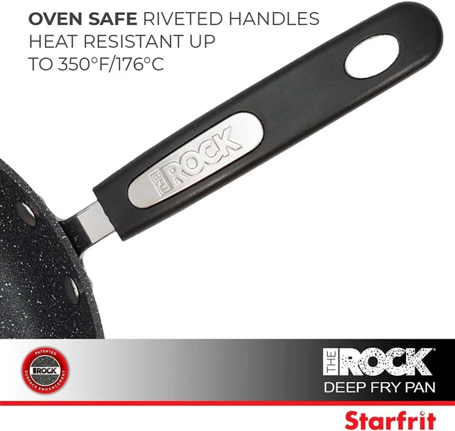 Alt view image 10 of 12 - Starfrit The Rock Classic 11" (28cm) Non-Stick Deep Fry Pan with Helper Handle - Durable Forged Aluminum - Oven Safe - PFOA Free - Easy to Clean