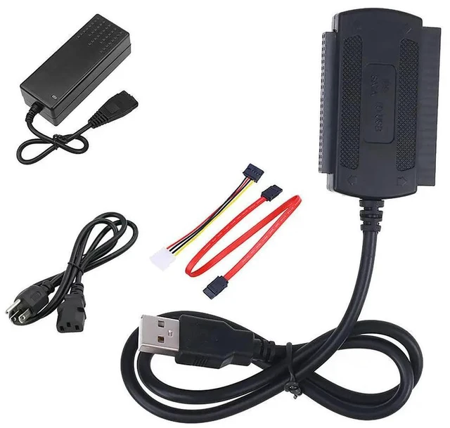 Alt view image 6 of 6 - USB 2.0 Hard Drive Adapter Cable Converts Internal Drives to External USB Backs Up Files Quick Format