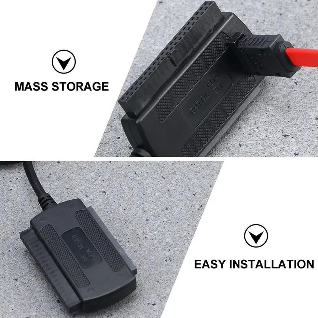 Alt view image 5 of 6 - USB 2.0 Hard Drive Adapter Cable Converts Internal Drives to External USB Backs Up Files Quick Format