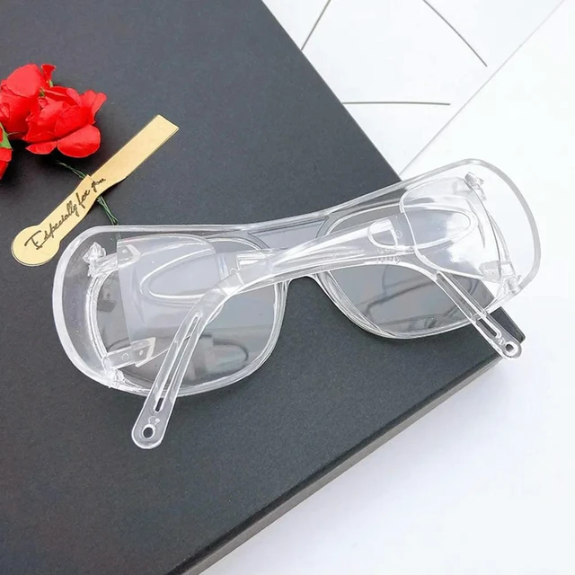 Alt view image 4 of 6 - Transparent Protective Eyeglasses Multifunctional Windproof Eye Protective Glasses for Outdoor Activities Dust Droplets