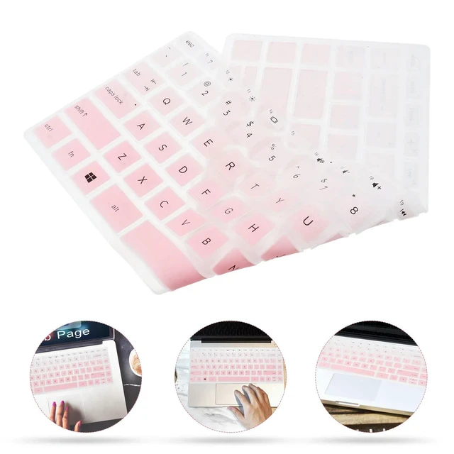 Alt view image 4 of 6 - 2Pcs Premium Silicone Laptop Keyboard Cover 14 Inches Fit 14Q-Cs0001tx Dustproof Waterproof Washable Breathable Keyboard