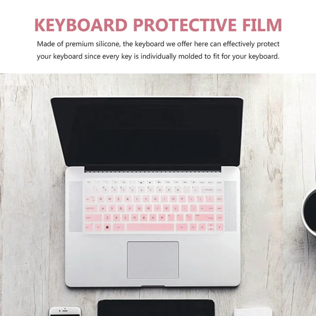 Alt view image 6 of 6 - 2Pcs Premium Silicone Laptop Keyboard Cover 14 Inches Fit 14Q-Cs0001tx Dustproof Waterproof Washable Breathable Keyboard