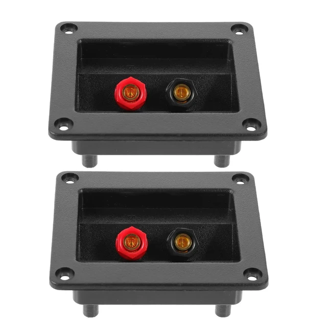 Alt view image 4 of 6 - 2Pcs Speaker Binding Post Terminal Cup for Stage Audio Boxes Secure Connection Easy Identification Red Black Posts 9.2x8.0cm ABS
