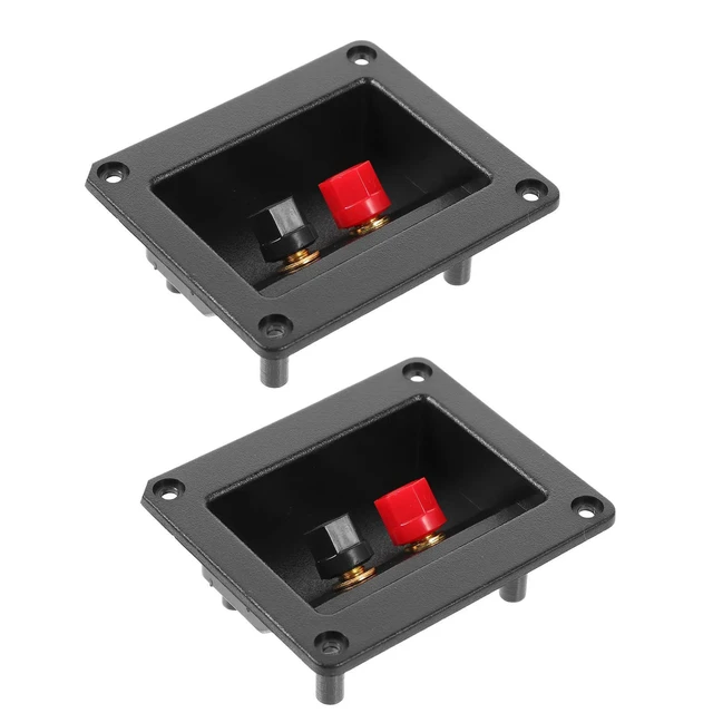 Alt view image 5 of 6 - 2Pcs Speaker Binding Post Terminal Cup for Stage Audio Boxes Secure Connection Easy Identification Red Black Posts 9.2x8.0cm ABS