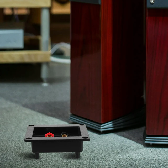 Alt view image 6 of 6 - 2Pcs Speaker Binding Post Terminal Cup for Stage Audio Boxes Secure Connection Easy Identification Red Black Posts 9.2x8.0cm ABS