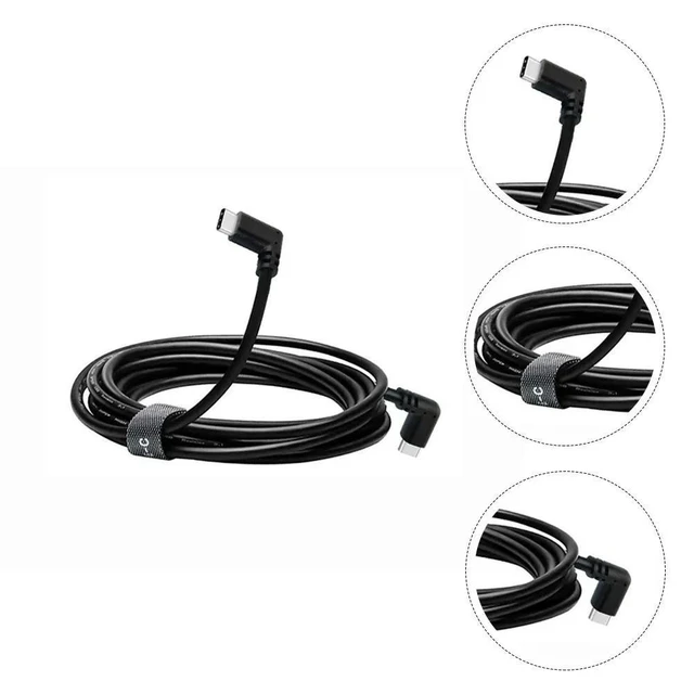 Alt view image 5 of 6 - 1Pcs Vr Connector Double Type C 3A Fast Charging 90 Degree Elbow Gold Plated Pin Data Transmission 10Gbps Professional Male