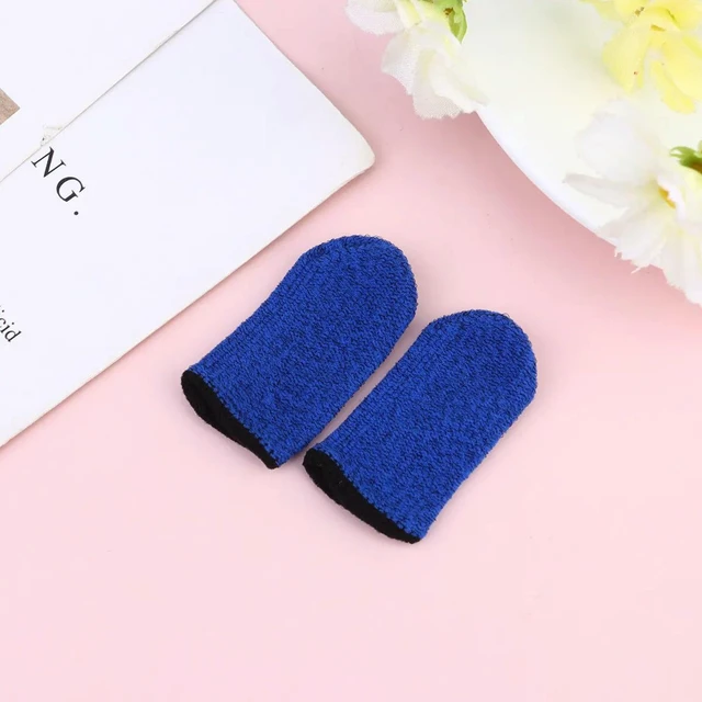 Alt view image 4 of 6 - 10Pcs Gaming Finger Sleeves for Phone Touchscreen Anti-Slip Sweat-Wicking Fast-Dry Conductive Fabric Thumb Cover Smooth Tactile