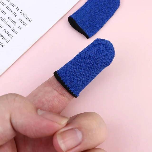 Alt view image 5 of 6 - 10Pcs Gaming Finger Sleeves for Phone Touchscreen Anti-Slip Sweat-Wicking Fast-Dry Conductive Fabric Thumb Cover Smooth Tactile