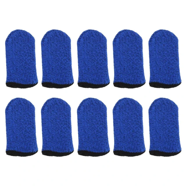 Alt view image 6 of 6 - 10Pcs Gaming Finger Sleeves for Phone Touchscreen Anti-Slip Sweat-Wicking Fast-Dry Conductive Fabric Thumb Cover Smooth Tactile