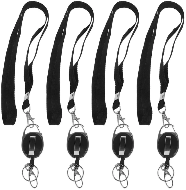 Alt view image 5 of 6 - 4Pcs Professional Breakaway Lanyard for Id Cards Lightweight Comfortable Neck Strap Suitable for Office School Hospital Events