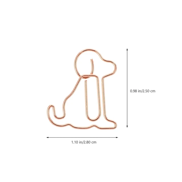 Alt view image 5 of 6 - 25Pcs Dog Shape Paper Clips l Animal Shaped Clips for Organizing Documents Memo Clamps Office Supplies Bookmark Pin