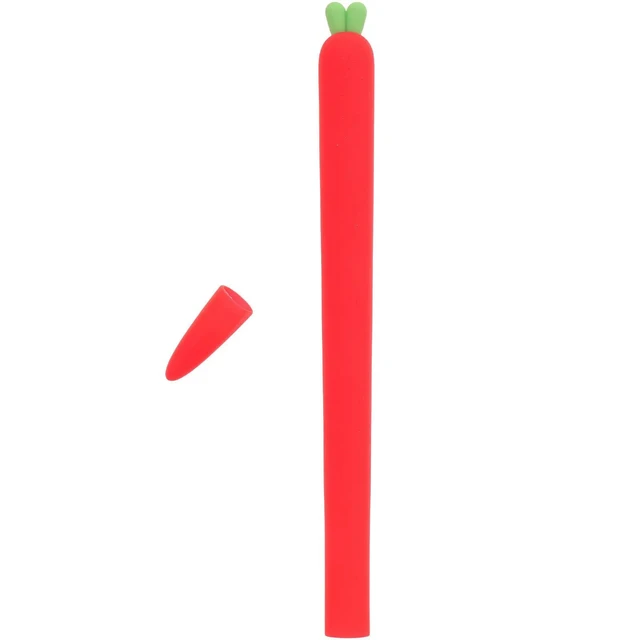 Alt view image 5 of 6 - Carrot Silicone Stylus Protective Cover Ergonomic Grip Anti Slip Holder Compatible Pencil 2 Scratch Resistant