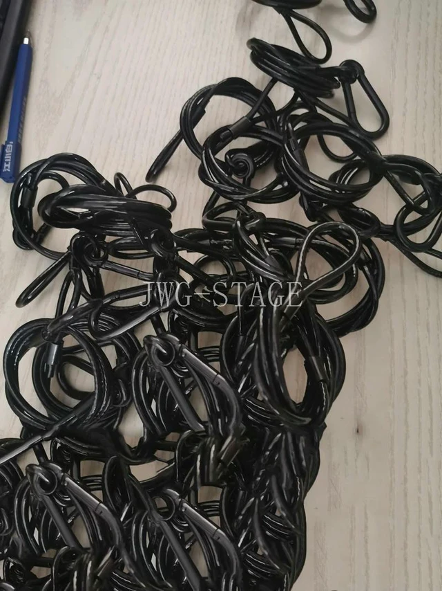 Alt view image 5 of 6 - 3x70mmStainless Steel Rope PVC Thickness Wire Safety Cables With Looped Ends For Stage Light Tough Guard Security Lock Stage Par