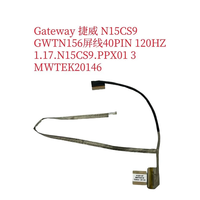 Alt view image 4 of 6 - For Gateway Gateway N15CS9 GWTN156 screen cable 40PIN 120HZ 1.17.N15CS9.PPX01
