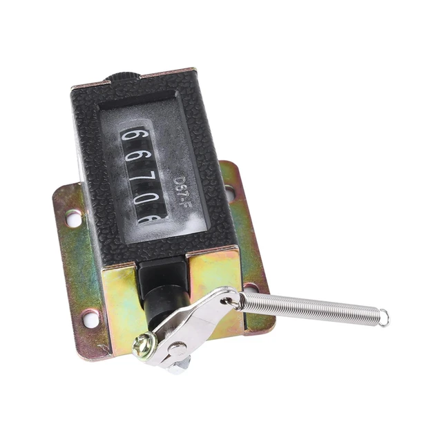 Alt view image 4 of 4 - Mechanical Counter D67F 5 Digit Mechanical Resettable Manual Hand Pull Stroke Tally Counter