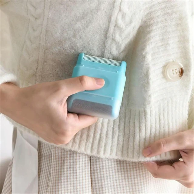 Alt view image 4 of 4 - Mini Lint Remover Manual Hair Ball Trimmer Fuzz Cut Machine Epilator Sweater Cloth Shaver Laundry White