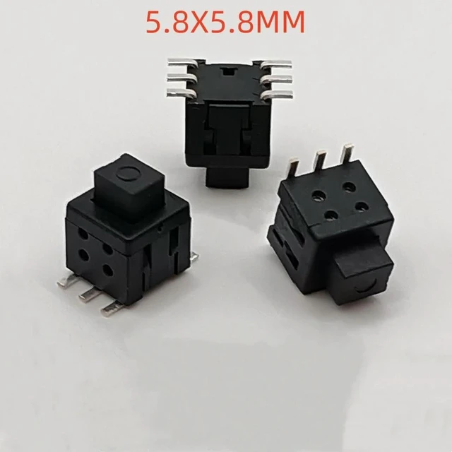 Alt view image 3 of 4 - 10PCS 5.8X5.8MM Flat head self-locking button switch, vertical patch 6Pin