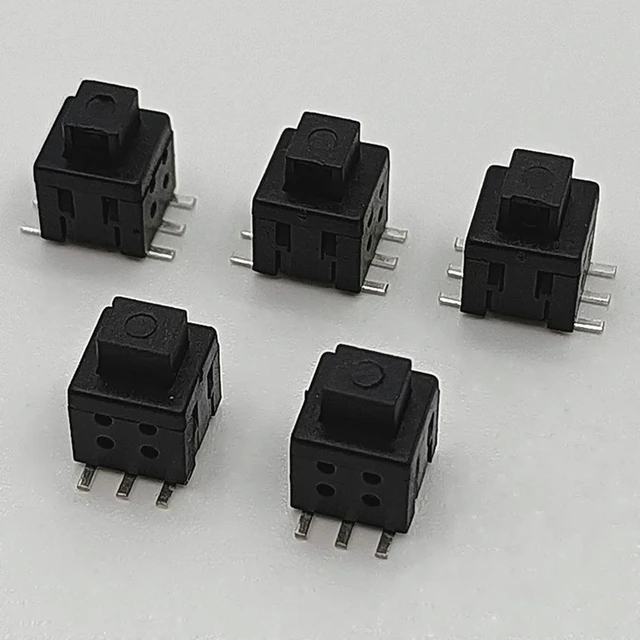 Alt view image 4 of 4 - 10PCS 5.8X5.8MM Flat head self-locking button switch, vertical patch 6Pin