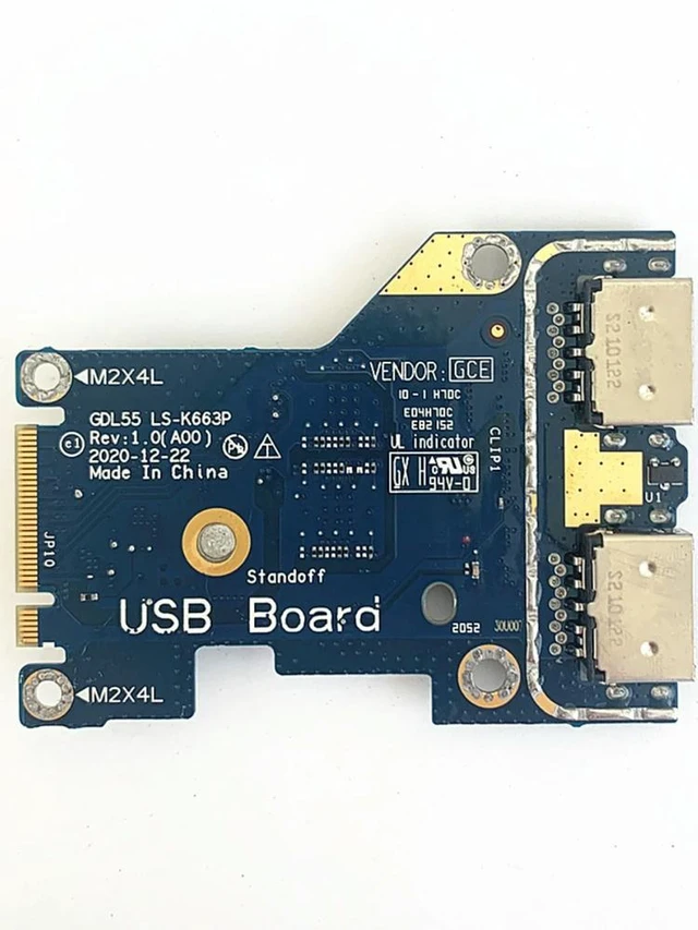 Alt view image 3 of 4 - for G15 5510 5511 USB small board IO small board GDL55 LS-K663P