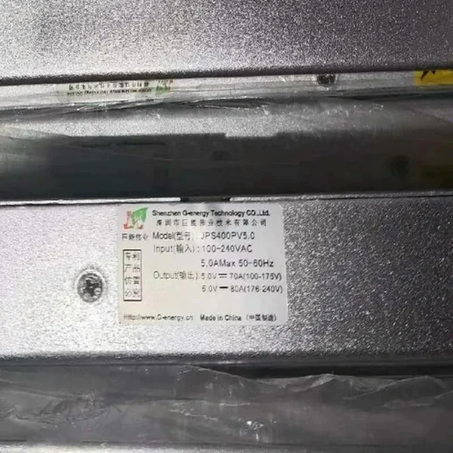 Alt view image 4 of 4 - Power Supply For G-ENERGY 5V80A 400W Power Supply JPS400PV5.0