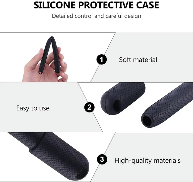 Alt view image 5 of 6 - Protective Case for Pencil Silicone Shockproof Cover with Pen Tip Protector Slim Lightweight Pencil Sleeve for Daily Use
