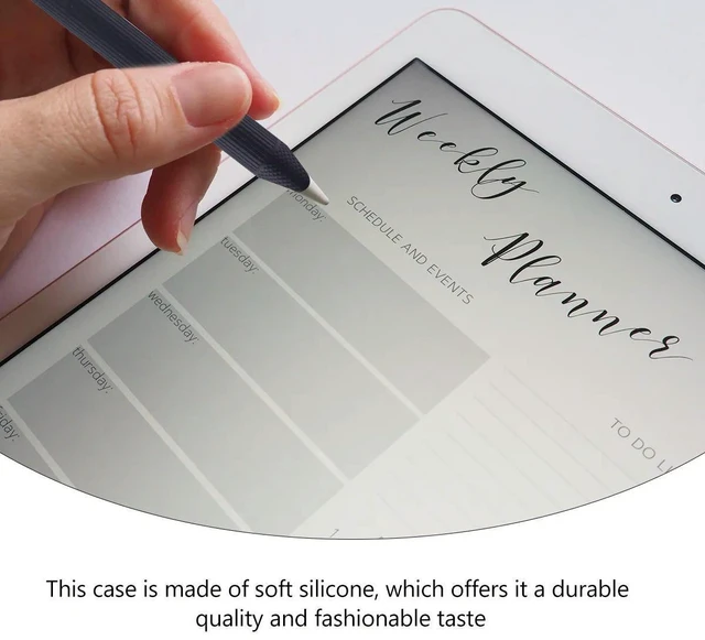 Alt view image 6 of 6 - Protective Case for Pencil Silicone Shockproof Cover with Pen Tip Protector Slim Lightweight Pencil Sleeve for Daily Use