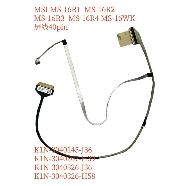 Alt view image 4 of 6 - For MS-16R1 GF63 MGF65 screen cable 40pin K1N-3040326-J36 -H58