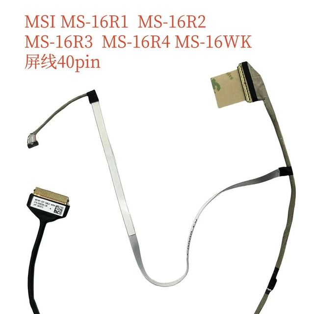 Alt view image 6 of 6 - For MS-16R1 GF63 MGF65 screen cable 40pin K1N-3040326-J36 -H58