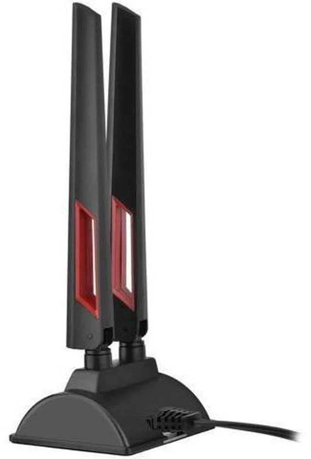 Alt view image 12 of 12 - WiFi 6E Tri-Band Antenna 2.4G/5G/6G, Magnetic Base RP-SMA Antenna with Extension Cable for Desktop PC