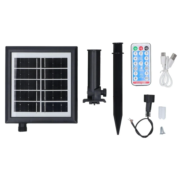 Alt view image 3 of 4 - Solar String Light Control Box 4 Brightness 8 Flashing Mode IP65 LED String Light Control Panel 4.5V Input 24V Output